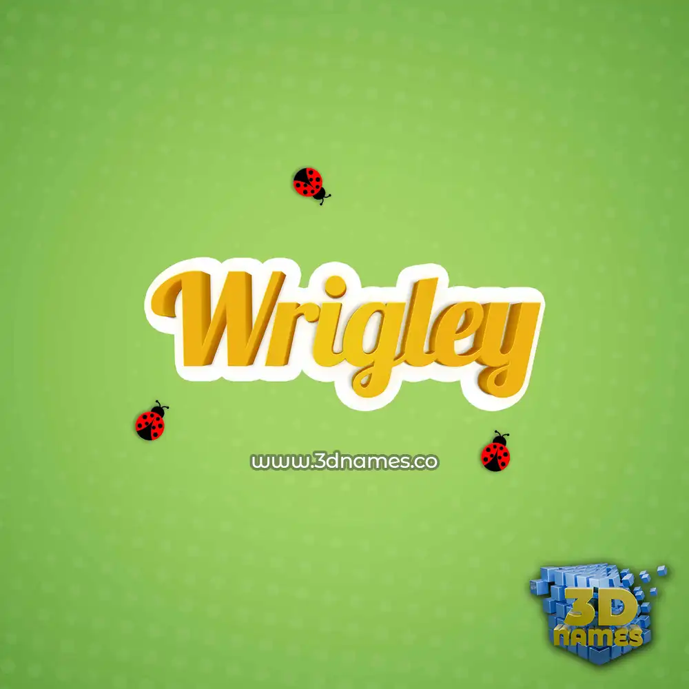 wrigley in Ladybugs style - 3D name wallpaper