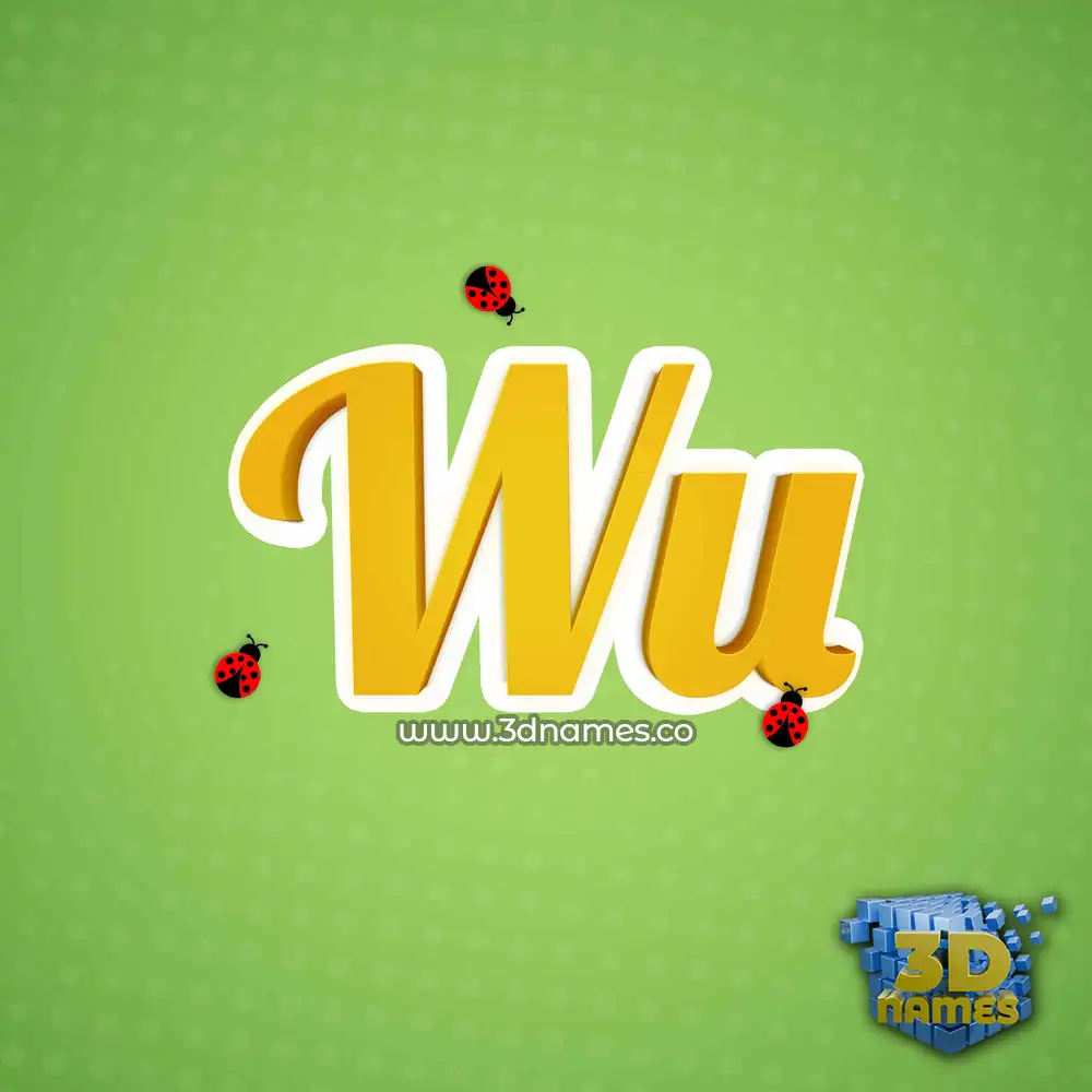 wu in Ladybugs style - 3D name wallpaper