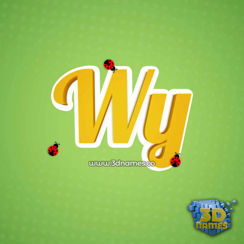 wy in Ladybugs style - 3D name wallpaper