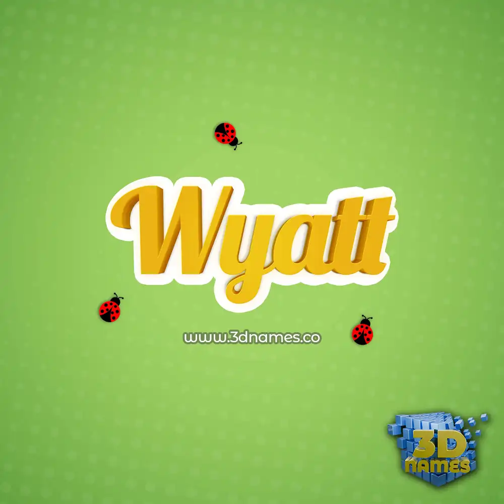 wyatt in Ladybugs style - 3D name wallpaper