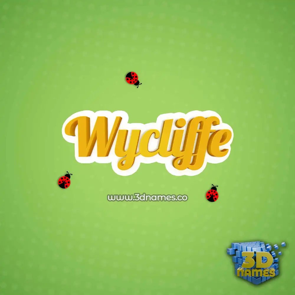 wycliffe in Ladybugs style - 3D name wallpaper