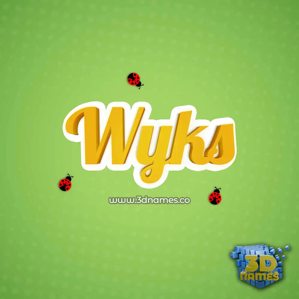 wyks in Ladybugs style - 3D name wallpaper