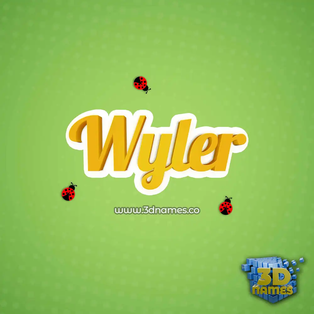 wyler in Ladybugs style - 3D name wallpaper