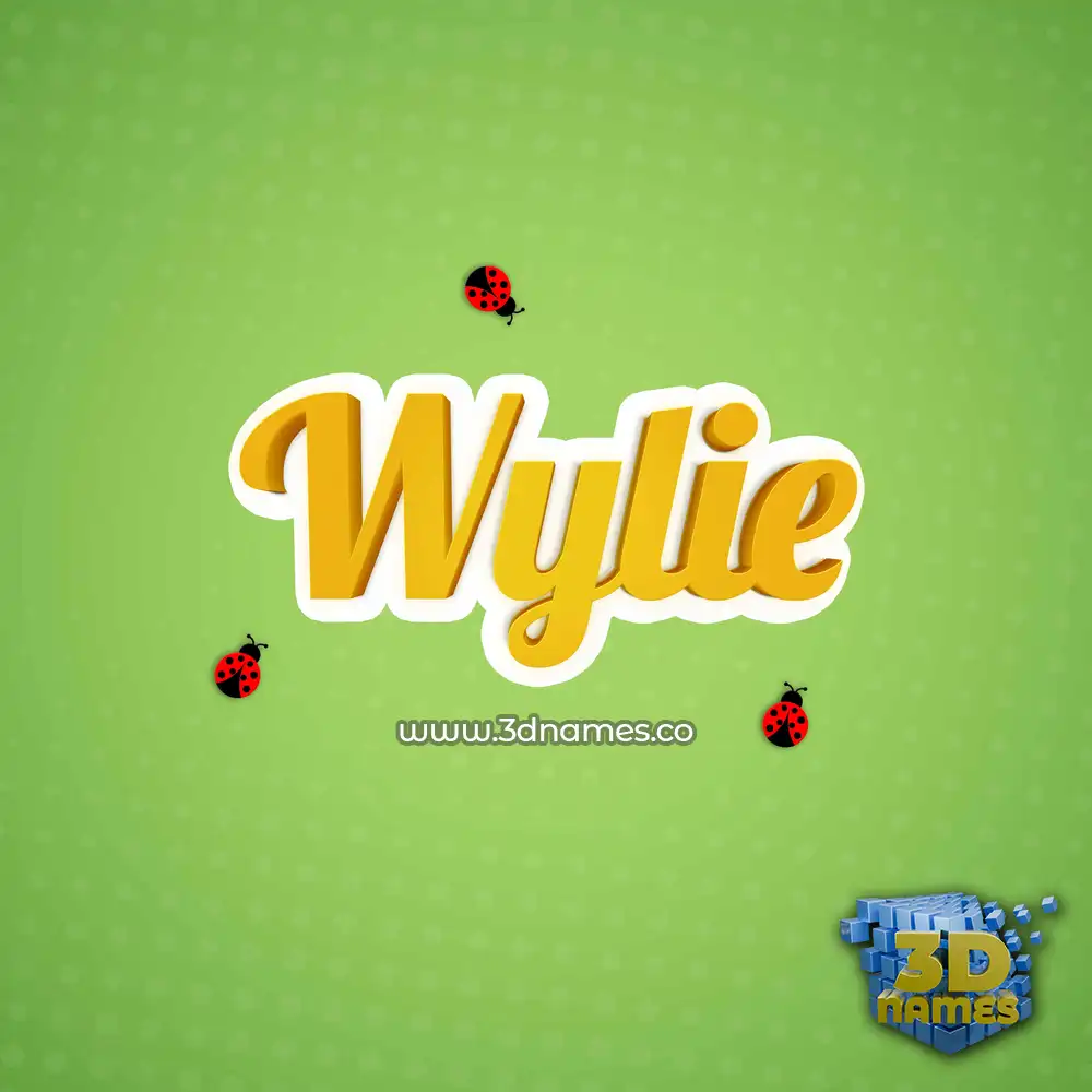 wylie in Ladybugs style - 3D name wallpaper