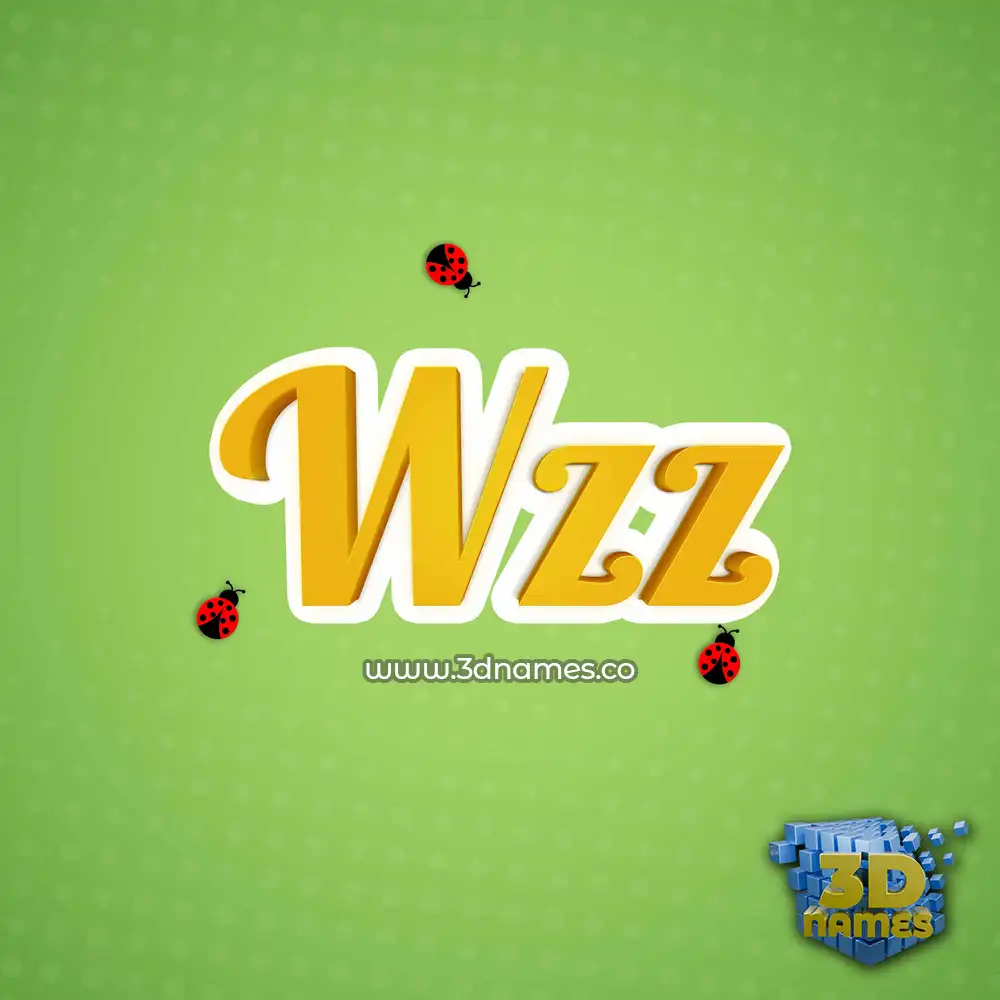 wzz in Ladybugs style - 3D name wallpaper