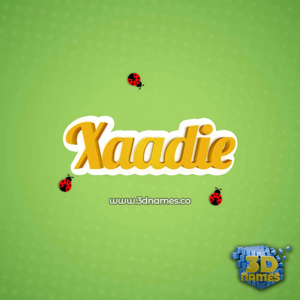 xaadie in Ladybugs style - 3D name wallpaper
