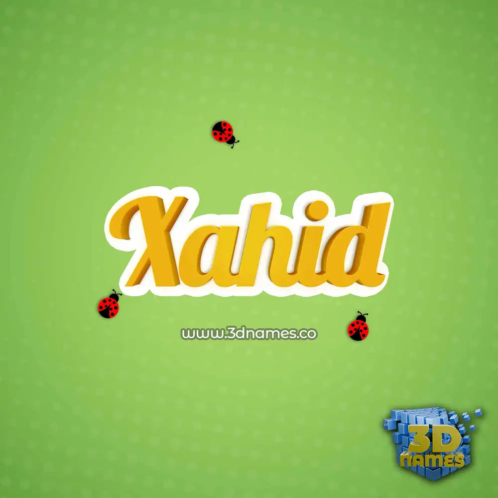 xahid in Ladybugs style - 3D name wallpaper