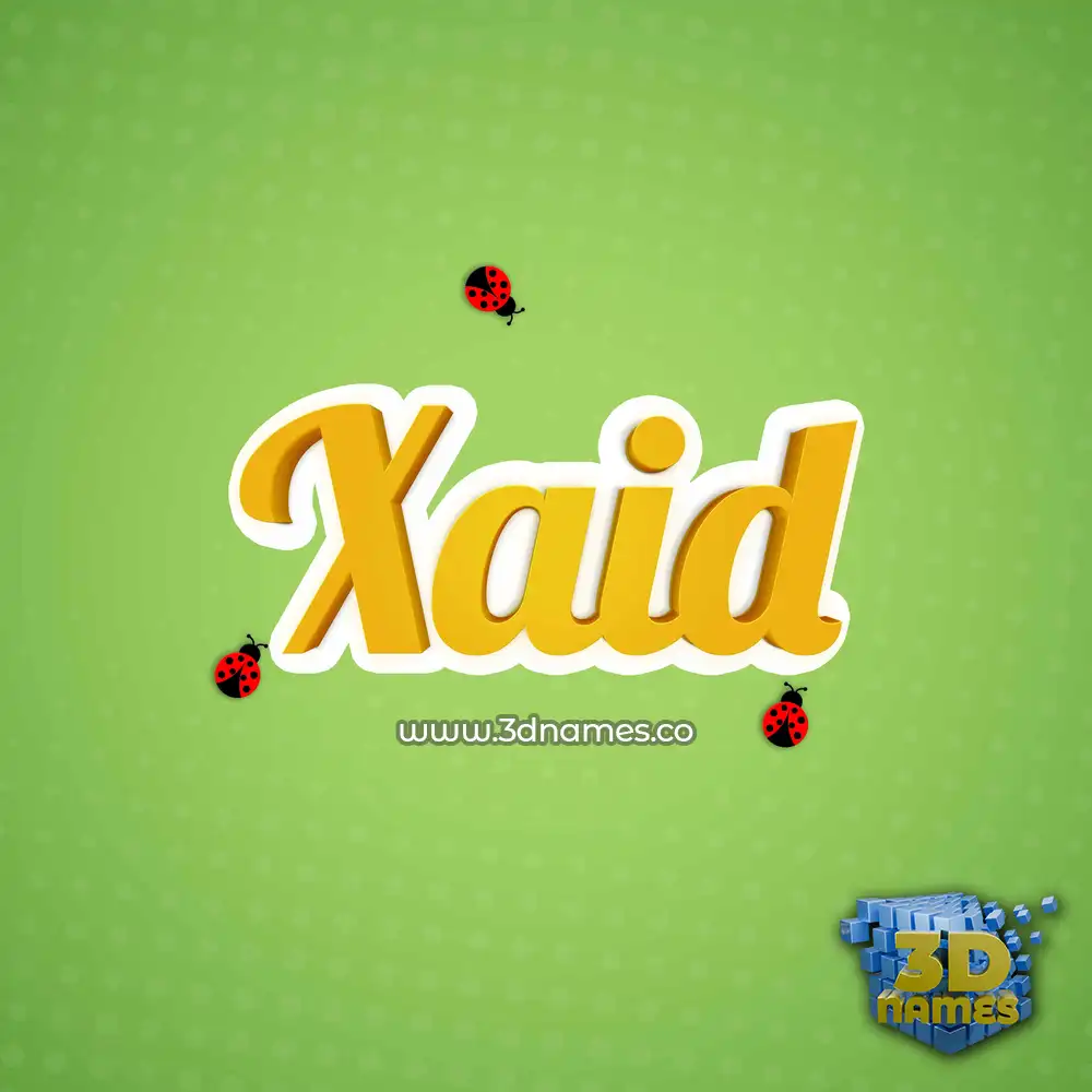 xaid in Ladybugs style - 3D name wallpaper