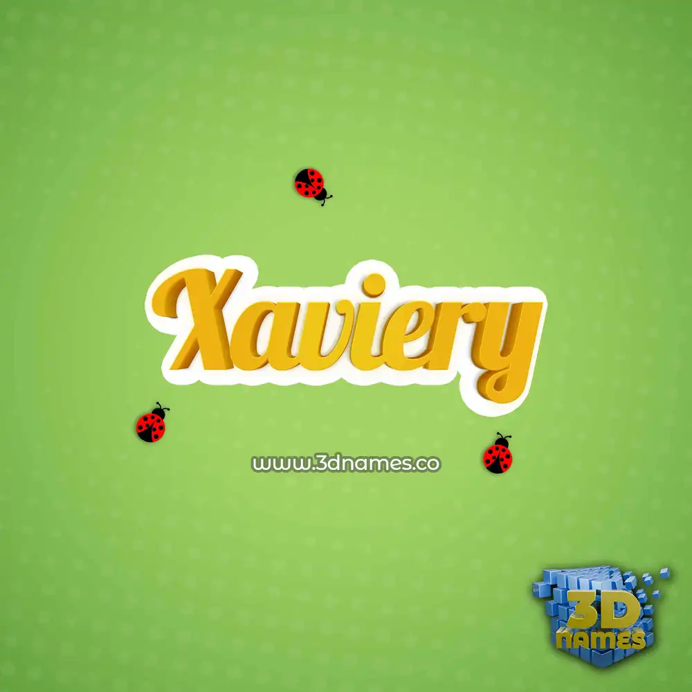 xaviery in Ladybugs style - 3D name wallpaper