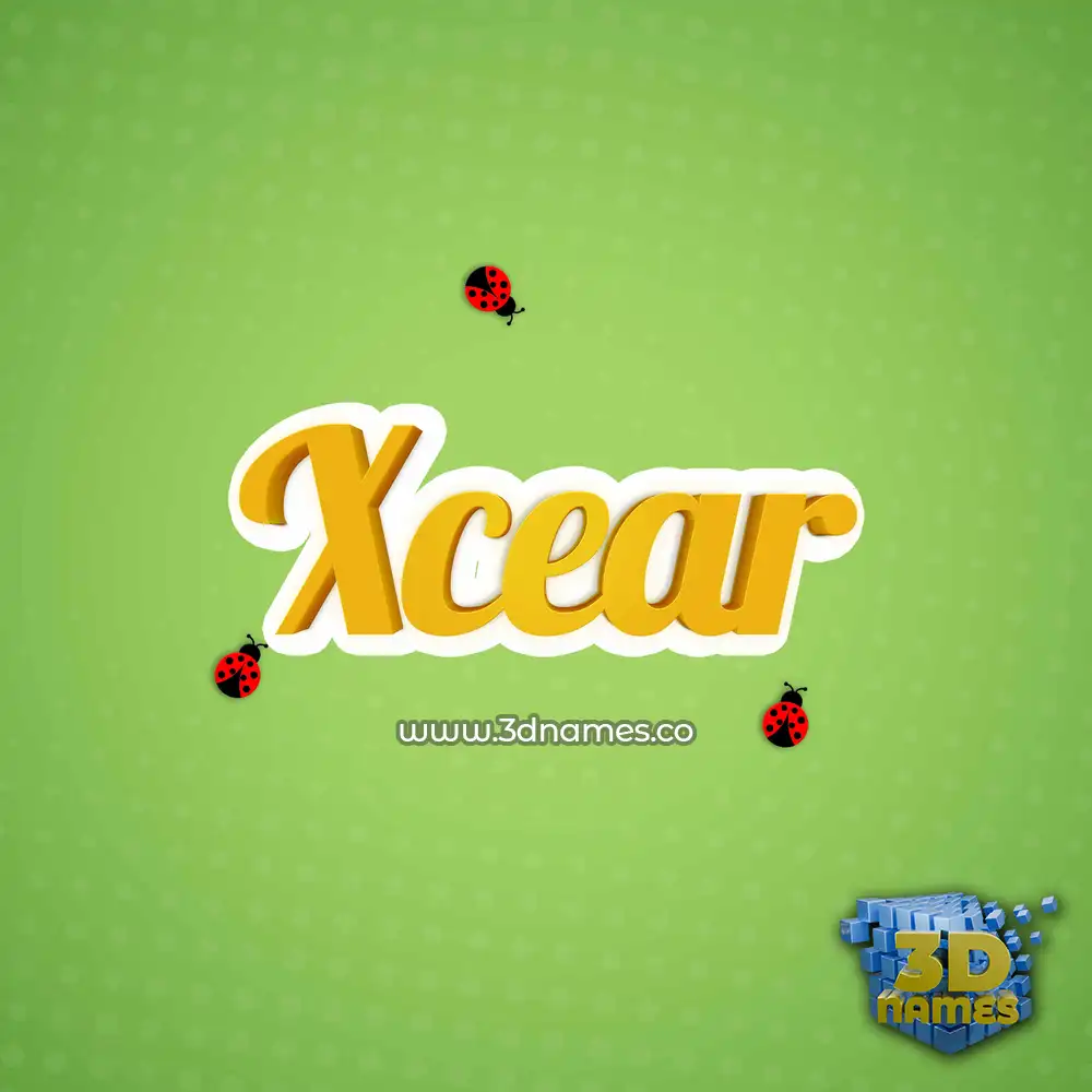 xcear in Ladybugs style - 3D name wallpaper