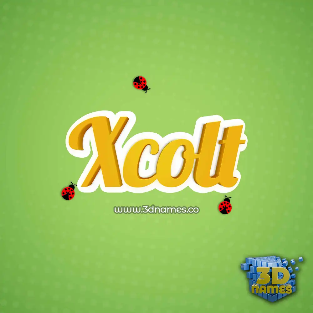 xcolt in Ladybugs style - 3D name wallpaper