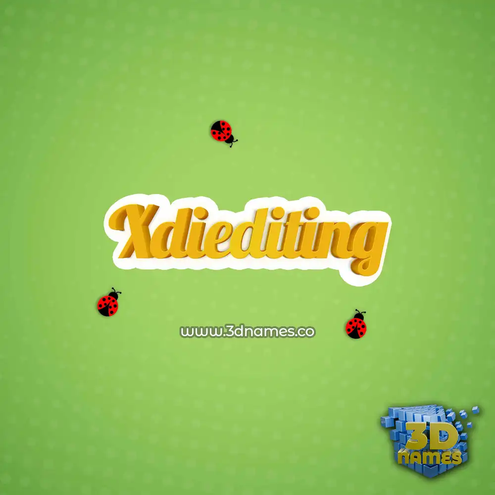 xdiediting in Ladybugs style - 3D name wallpaper