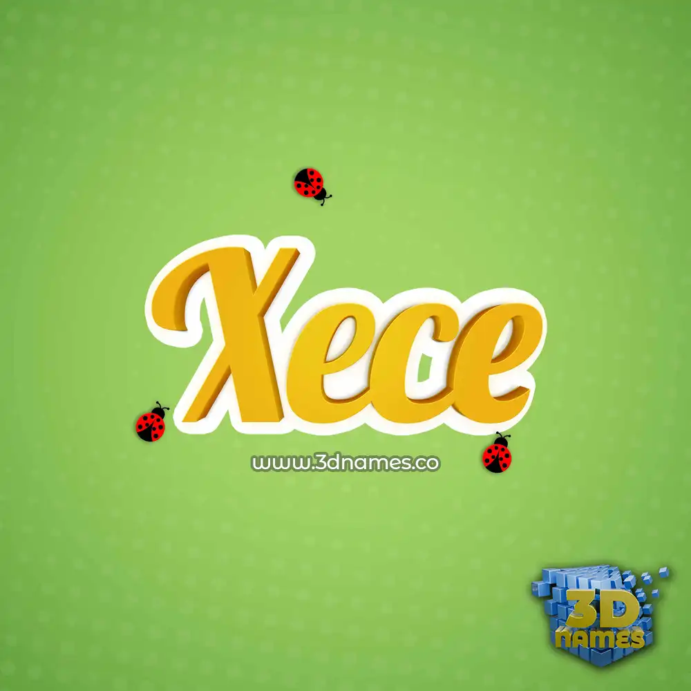 xece in Ladybugs style - 3D name wallpaper