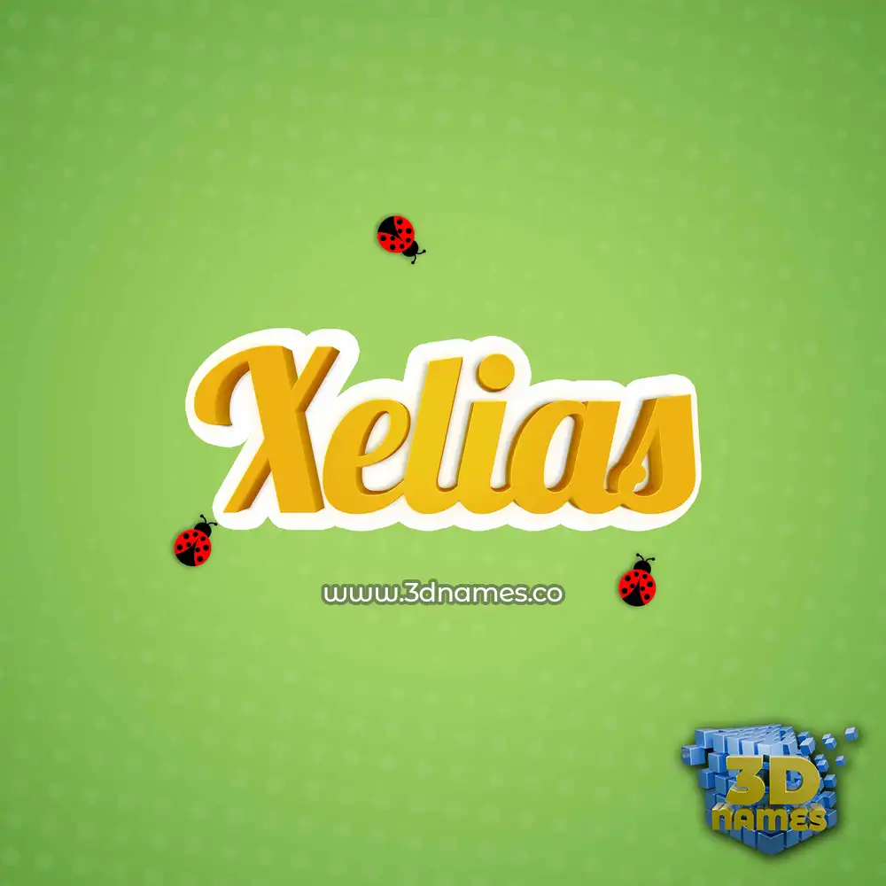 xelias in Ladybugs style - 3D name wallpaper