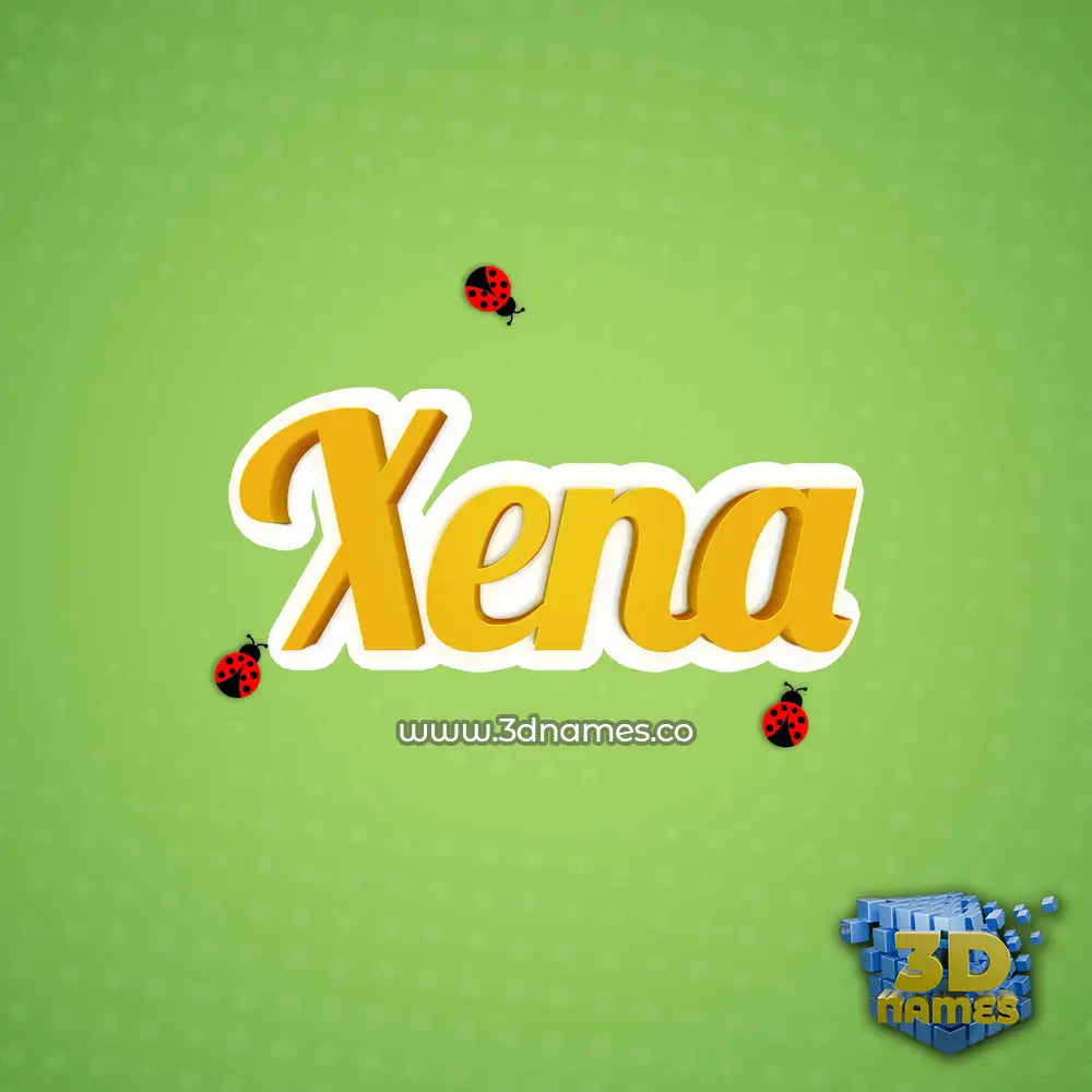 xena in Ladybugs style - 3D name wallpaper