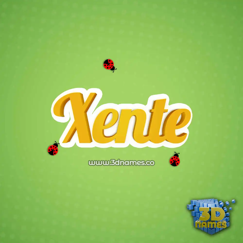 xente in Ladybugs style - 3D name wallpaper
