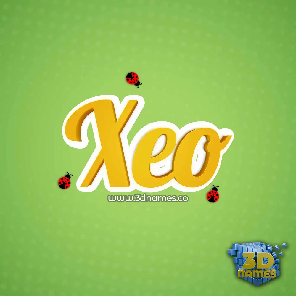 xeo in Ladybugs style - 3D name wallpaper