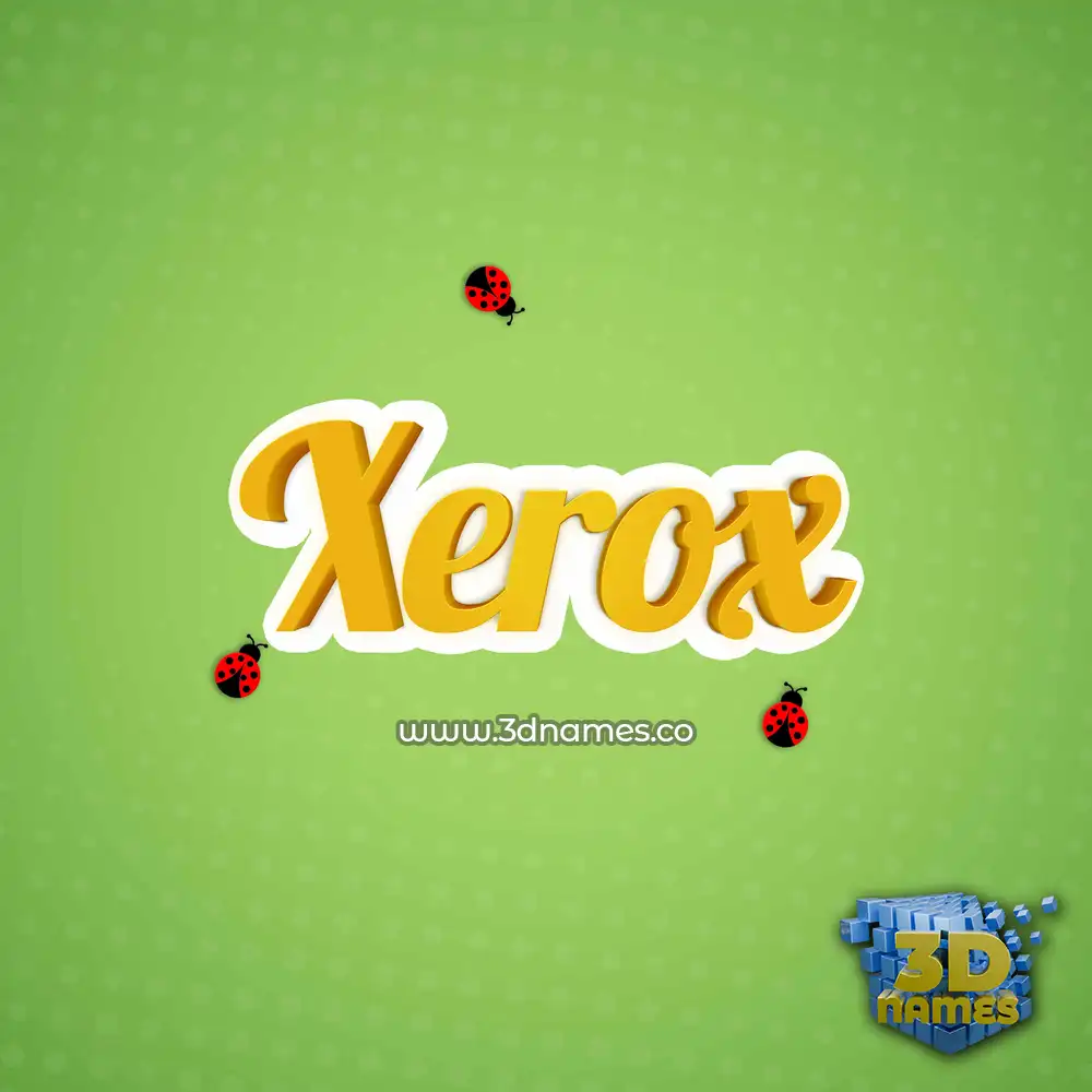 xerox in Ladybugs style - 3D name wallpaper