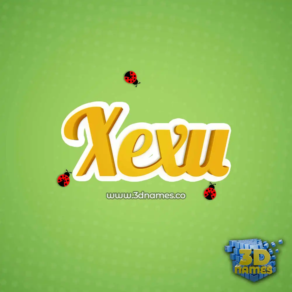 xexu in Ladybugs style - 3D name wallpaper