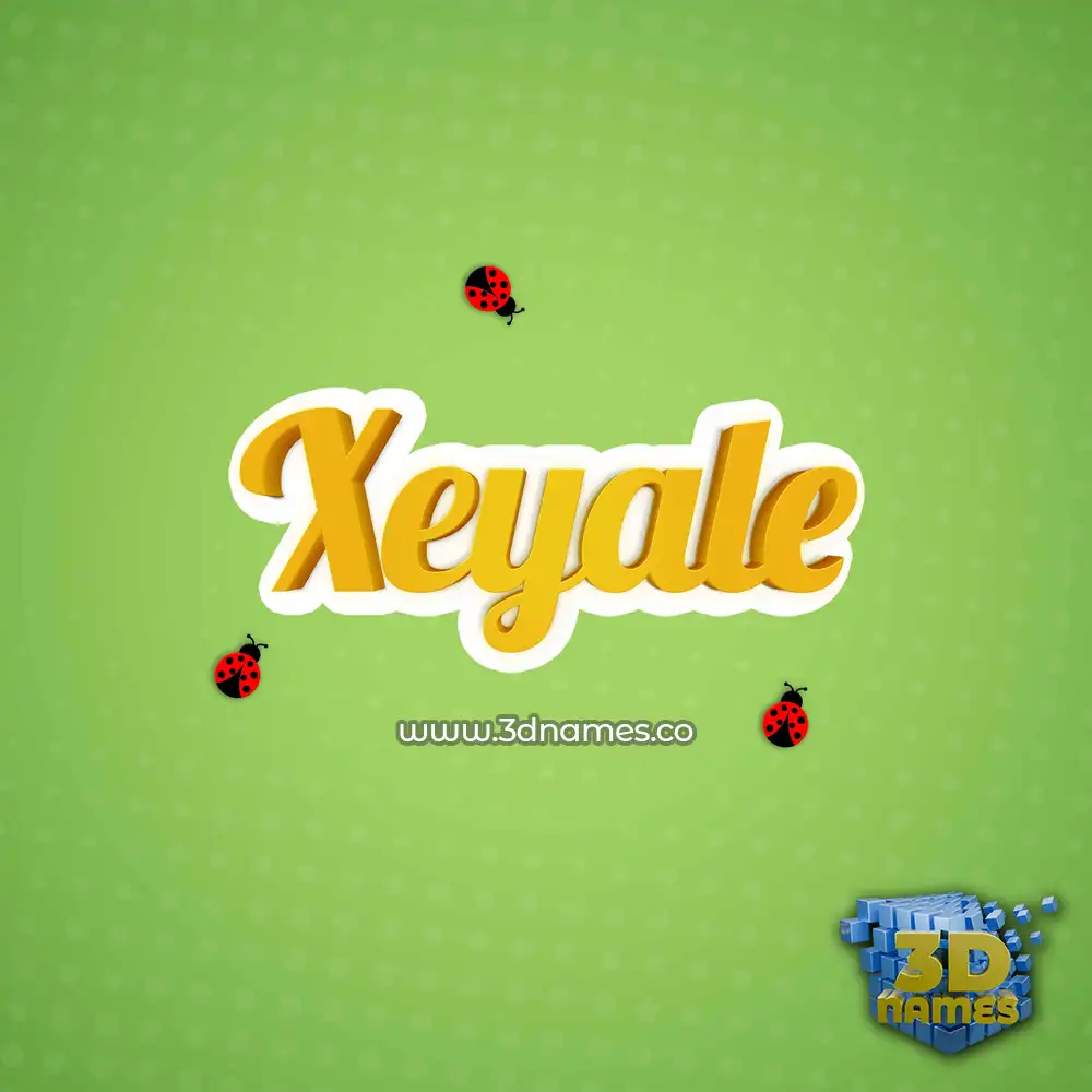 xeyale in Ladybugs style - 3D name wallpaper