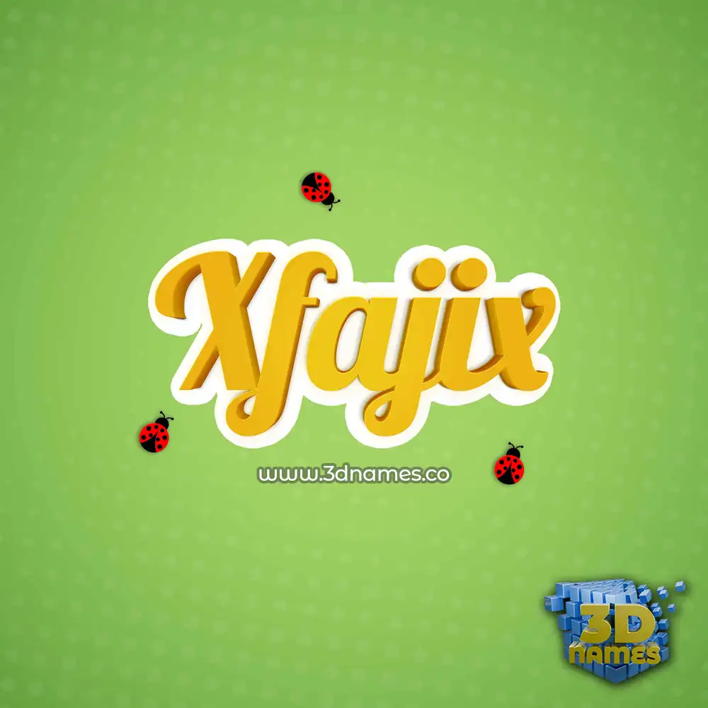xfajix in Ladybugs style - 3D name wallpaper