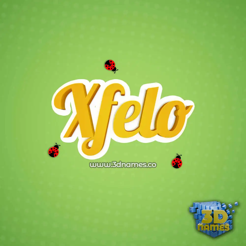 xfelo in Ladybugs style - 3D name wallpaper