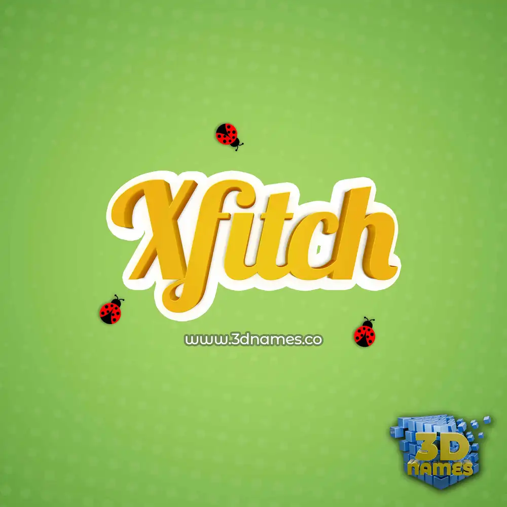 xfitch in Ladybugs style - 3D name wallpaper
