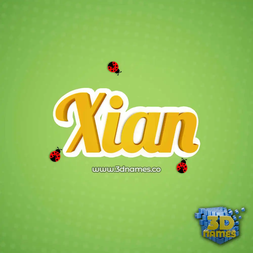 xian in Ladybugs style - 3D name wallpaper