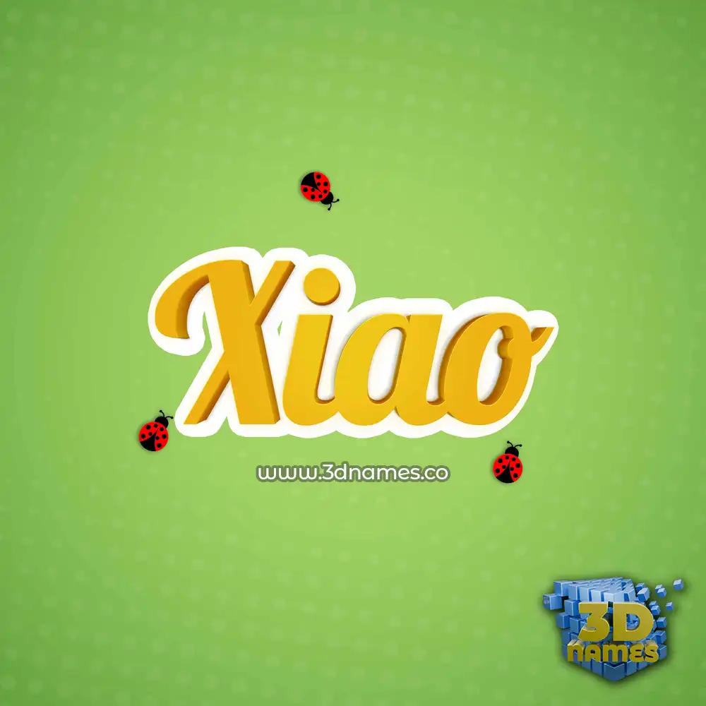 xiao in Ladybugs style - 3D name wallpaper