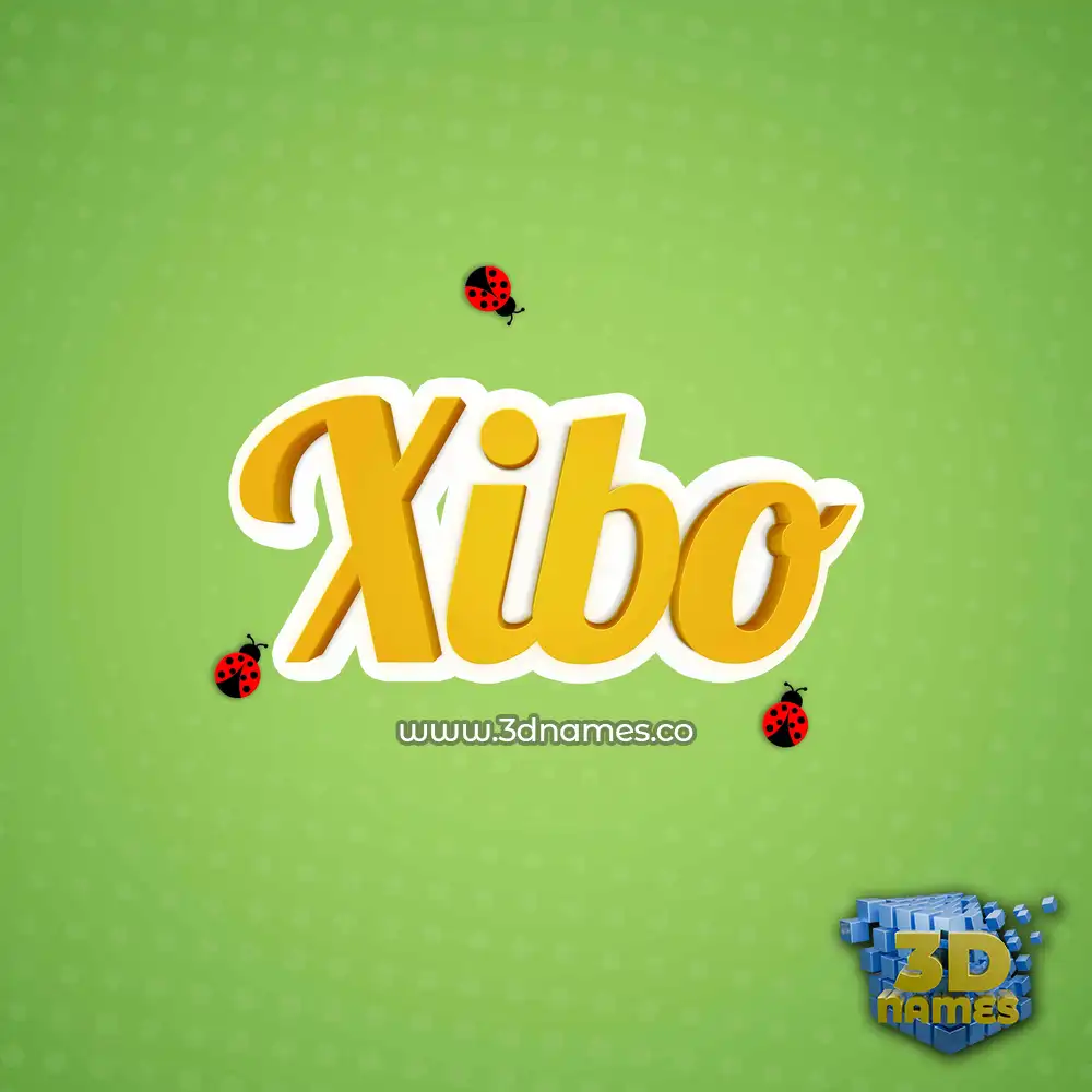 xibo in Ladybugs style - 3D name wallpaper