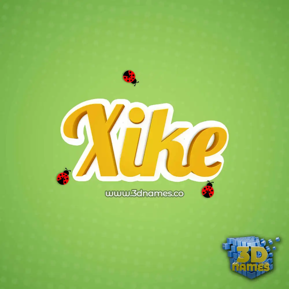 xike in Ladybugs style - 3D name wallpaper