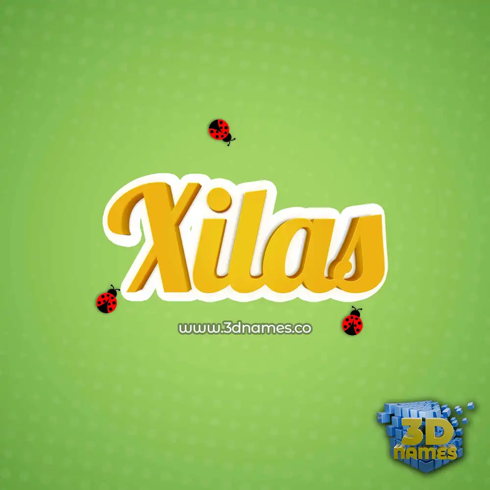 xilas in Ladybugs style - 3D name wallpaper