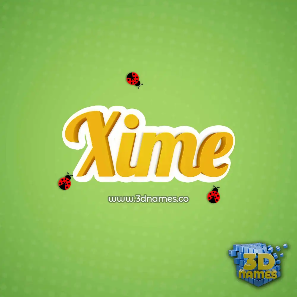 xime in Ladybugs style - 3D name wallpaper