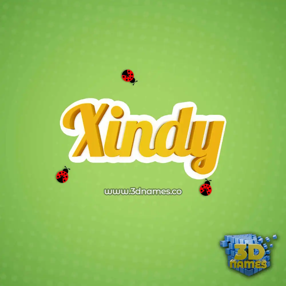 xindy in Ladybugs style - 3D name wallpaper