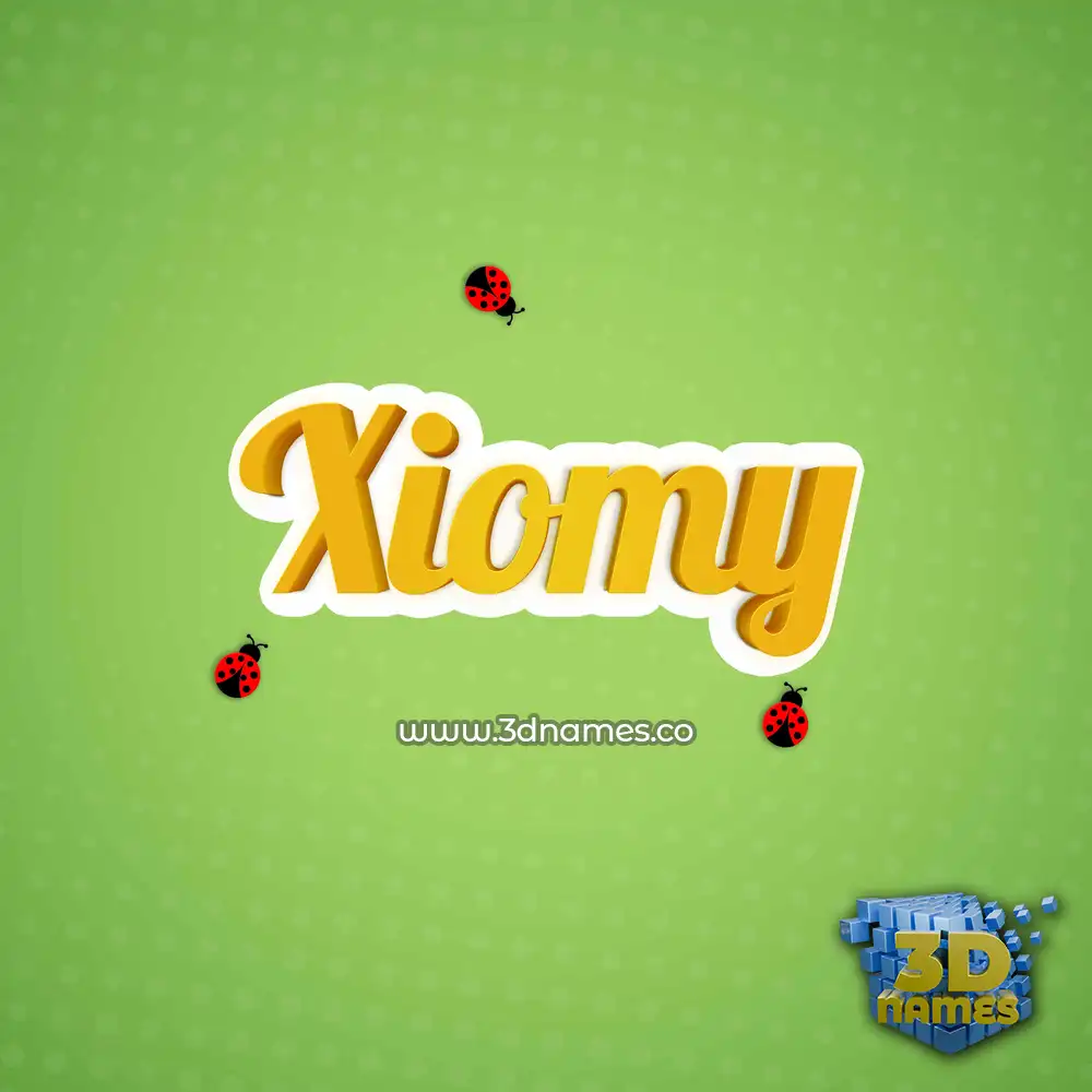 xiomy in Ladybugs style - 3D name wallpaper