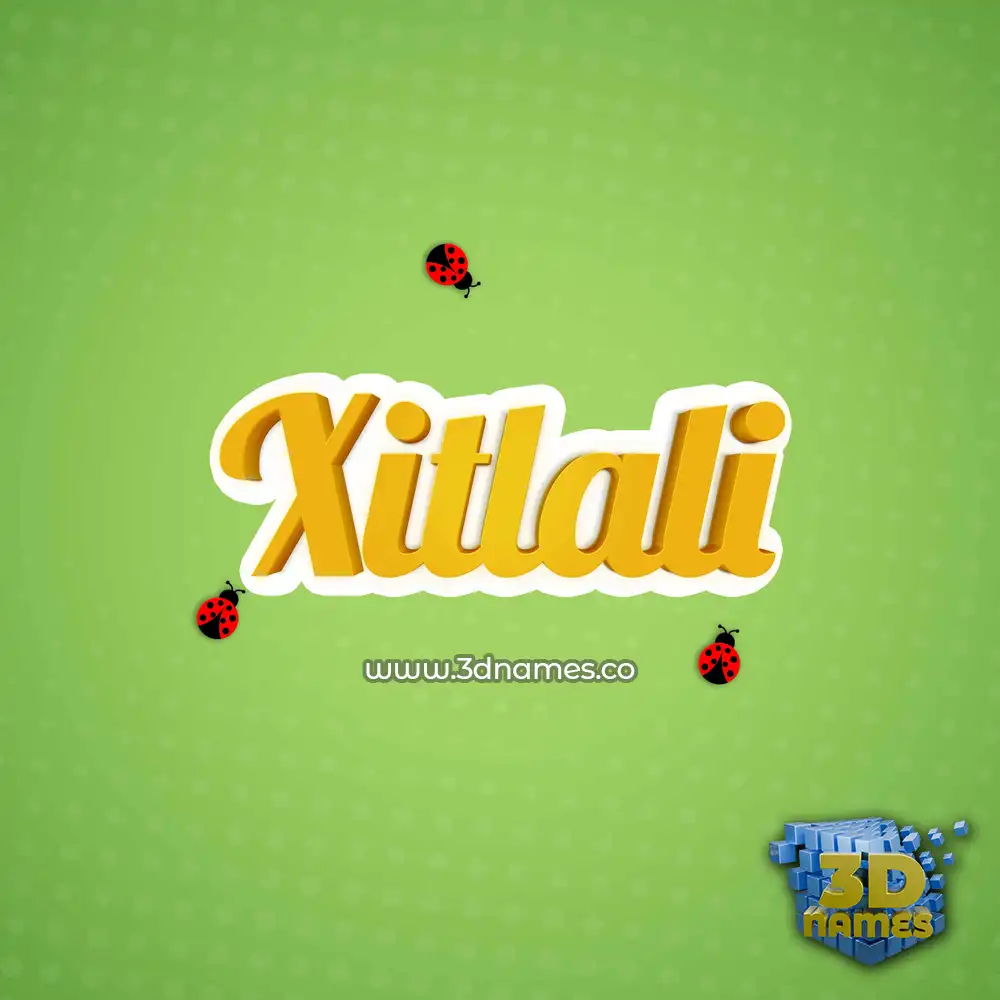 xitlali in Ladybugs style - 3D name wallpaper