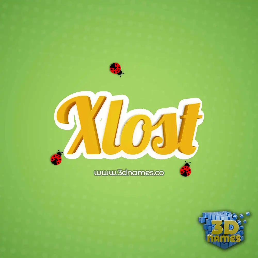 xlost in Ladybugs style - 3D name wallpaper