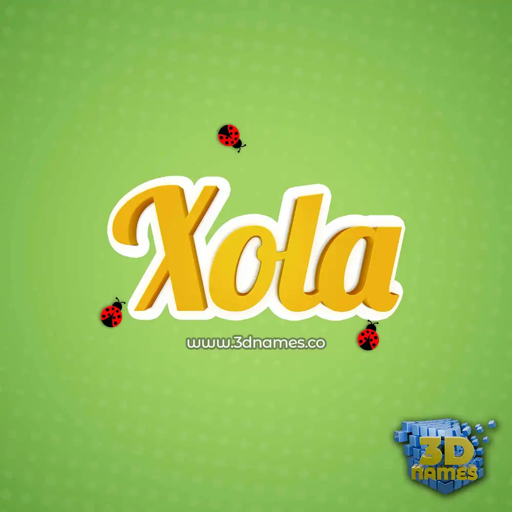 xola in Ladybugs style - 3D name wallpaper