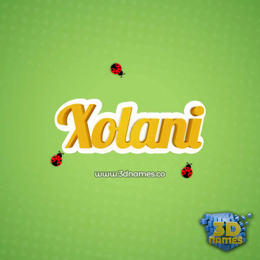xolani in Ladybugs style - 3D name wallpaper