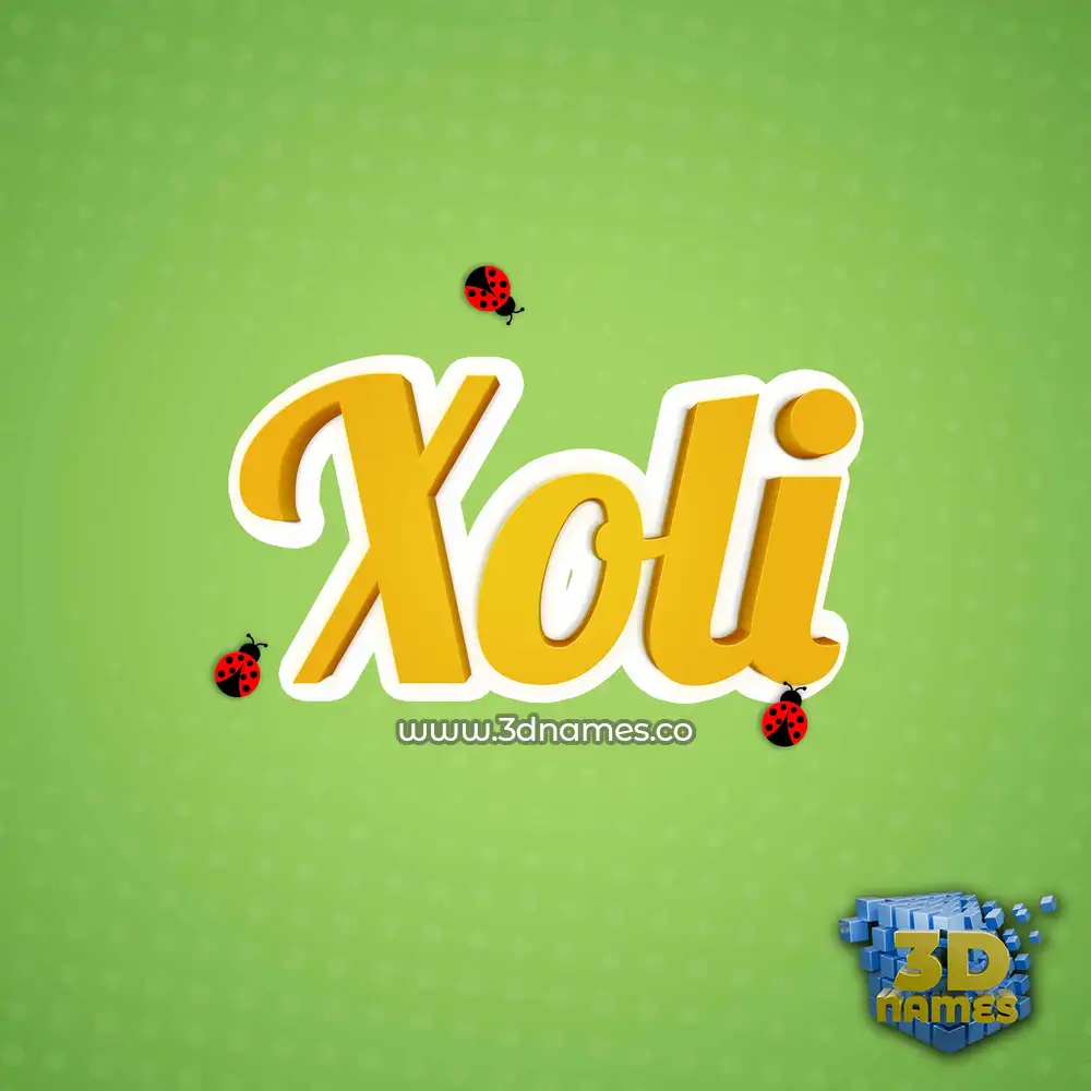 xoli in Ladybugs style - 3D name wallpaper