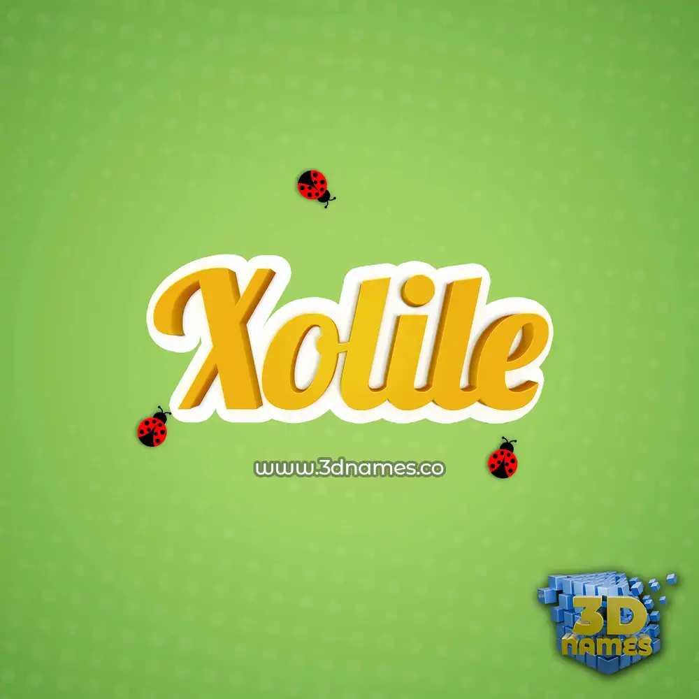xolile in Ladybugs style - 3D name wallpaper