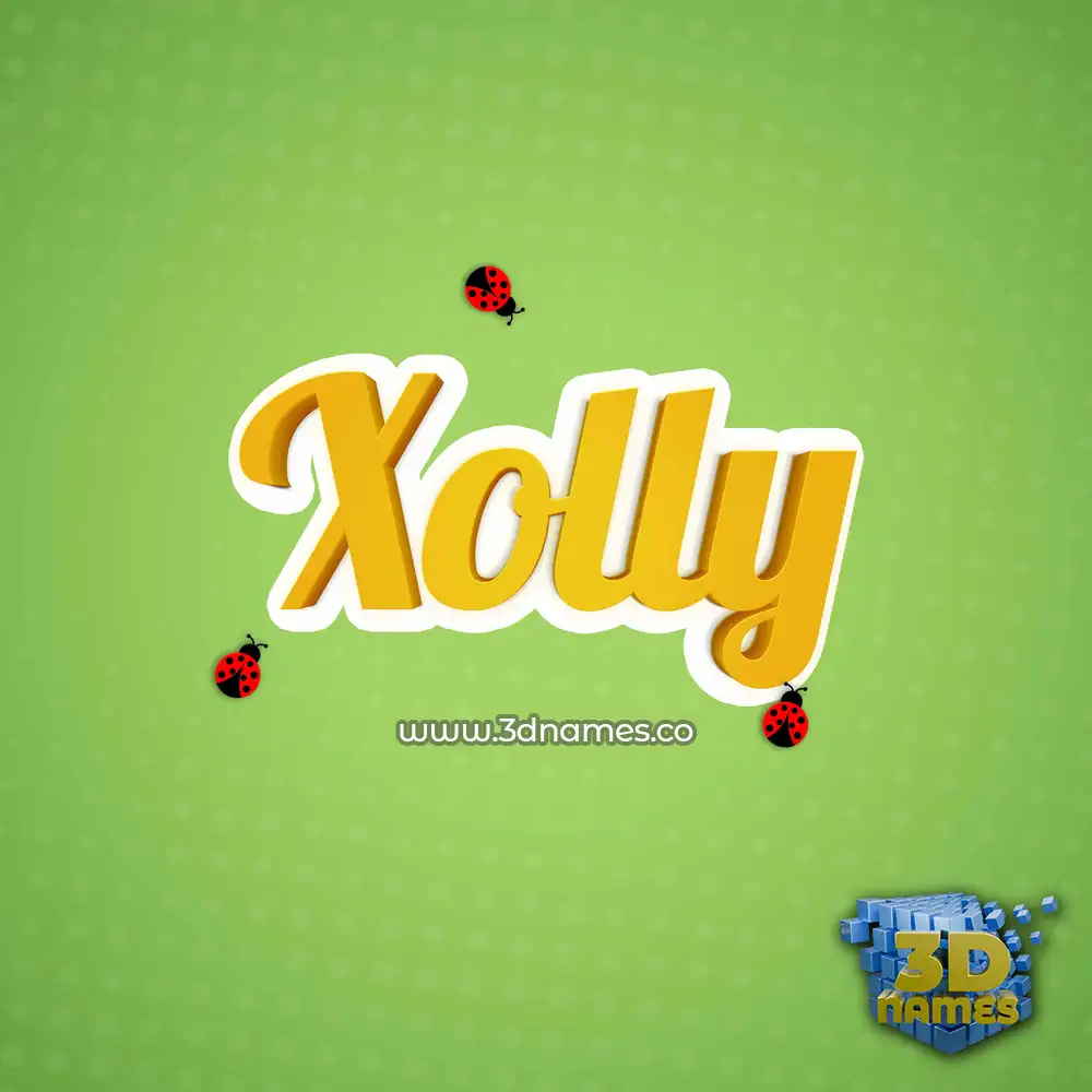 xolly in Ladybugs style - 3D name wallpaper