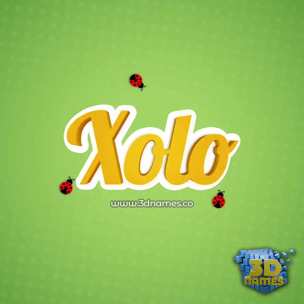 xolo in Ladybugs style - 3D name wallpaper