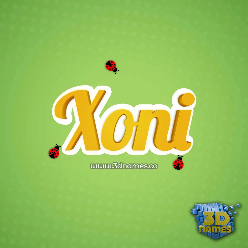 xoni in Ladybugs style - 3D name wallpaper