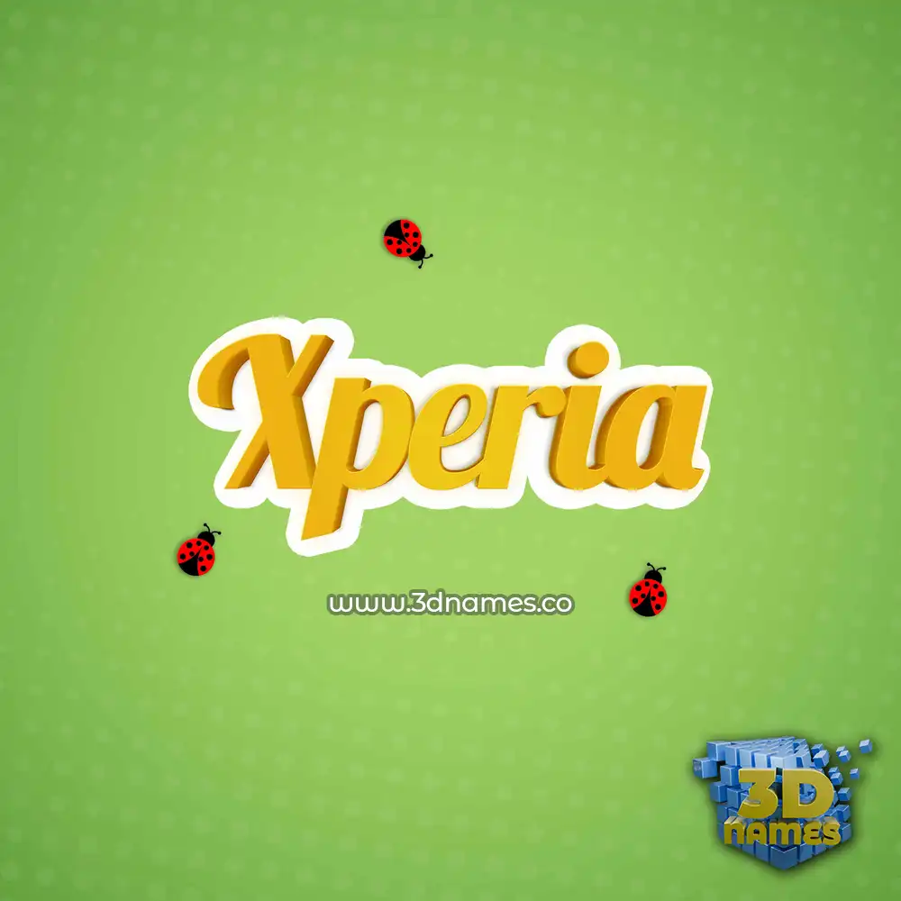 xperia in Ladybugs style - 3D name wallpaper
