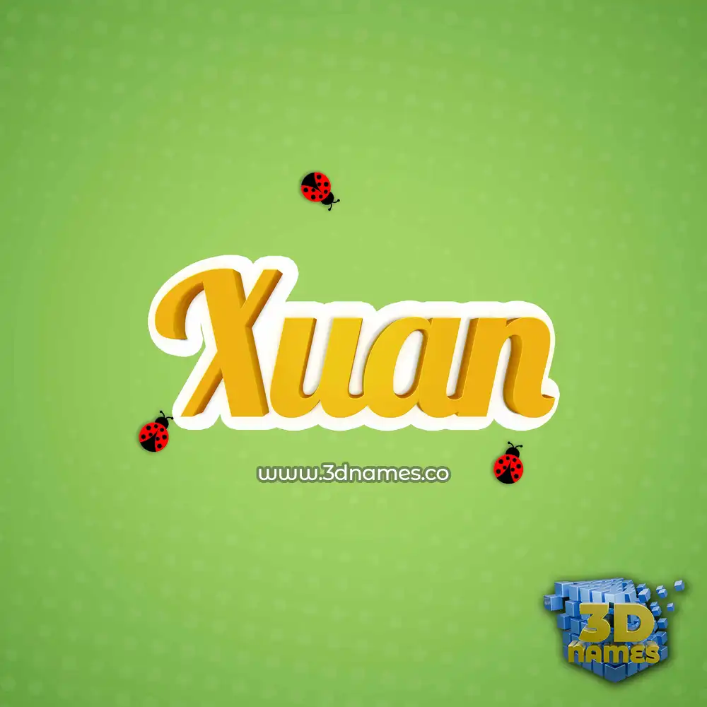 xuan in Ladybugs style - 3D name wallpaper