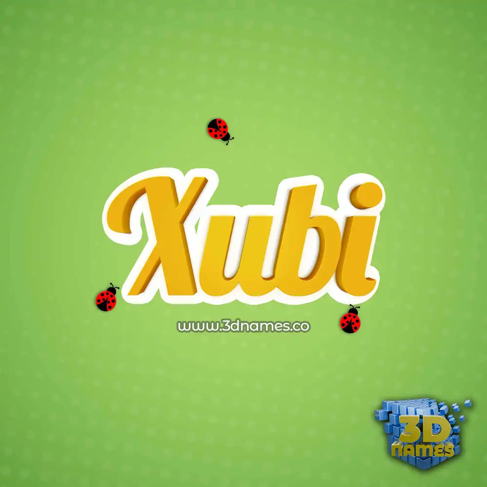 xubi in Ladybugs style - 3D name wallpaper