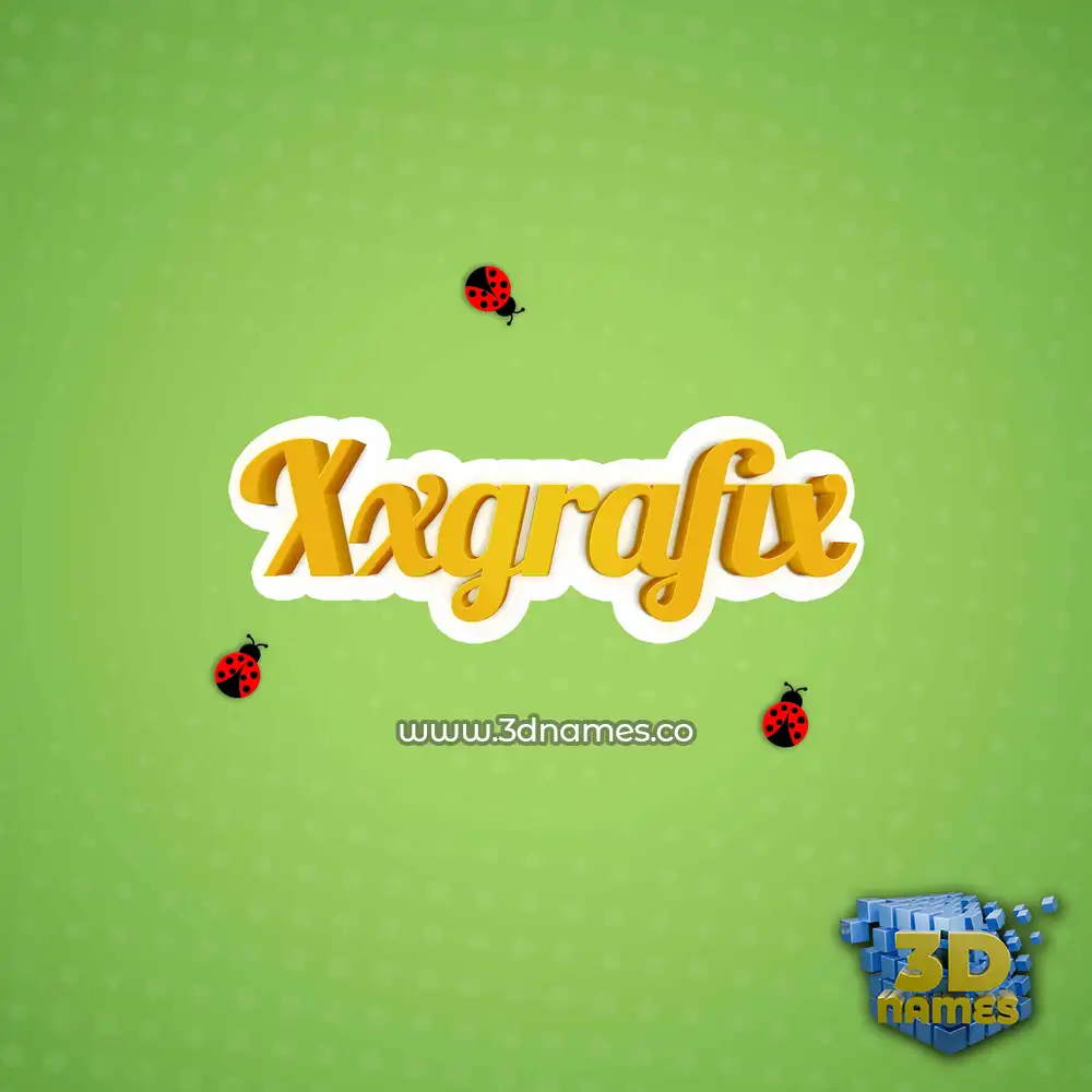 xxgrafix in Ladybugs style - 3D name wallpaper