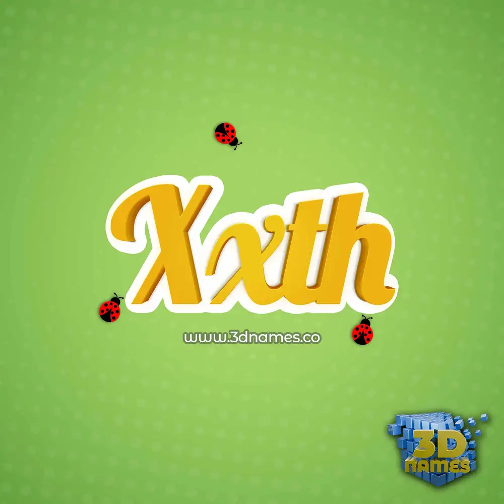 xxth in Ladybugs style - 3D name wallpaper