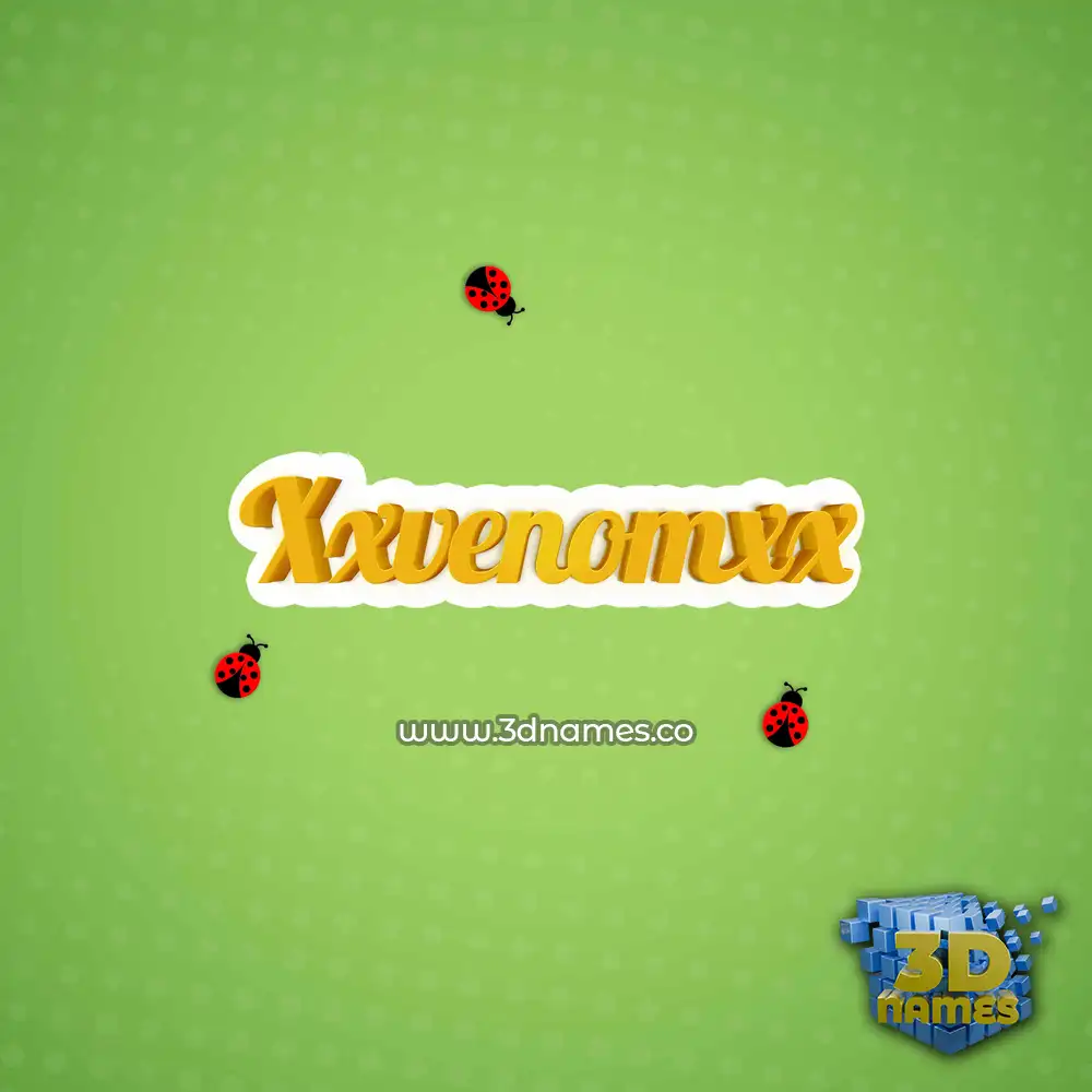 xxvenomxx in Ladybugs style - 3D name wallpaper